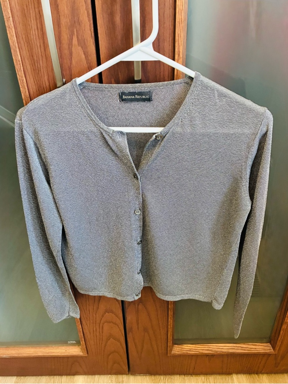 Banana Republic Silver/Gray Cardigan Sweater